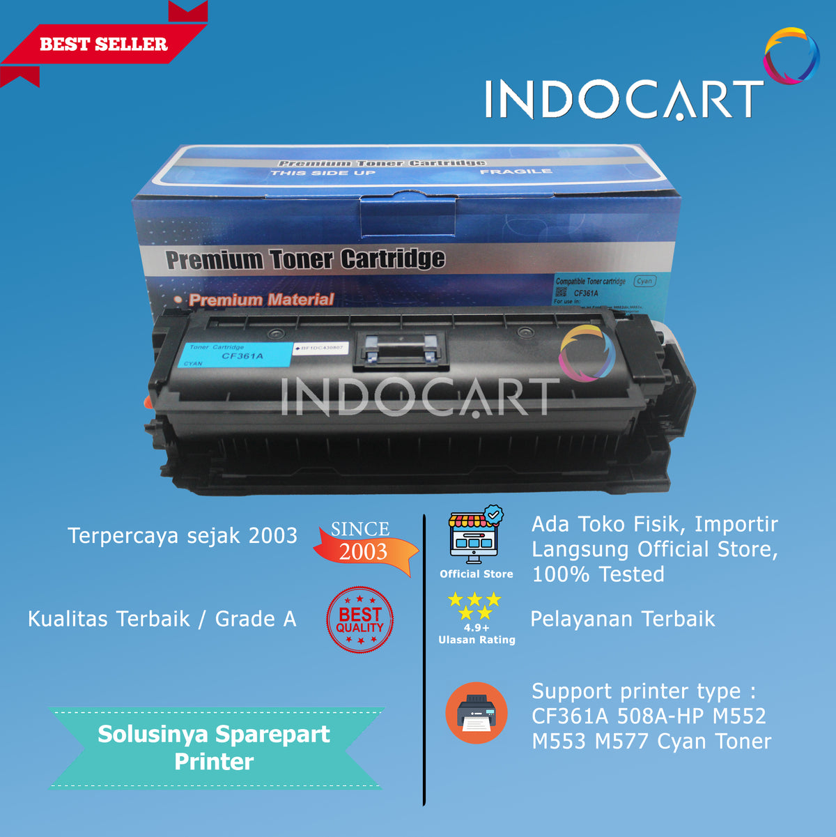 Toner Cartridge Compatible CF360A CF361A CF362A CF363A 508A-HP CLJ M552 M553 M577
