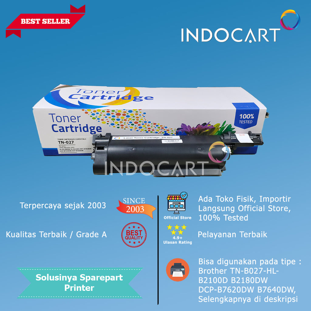 Toner Cartridge Compatible TN-B027 HL-B2100D B2180DW DCP-B7620DW B7640DW MFC-B7810DW