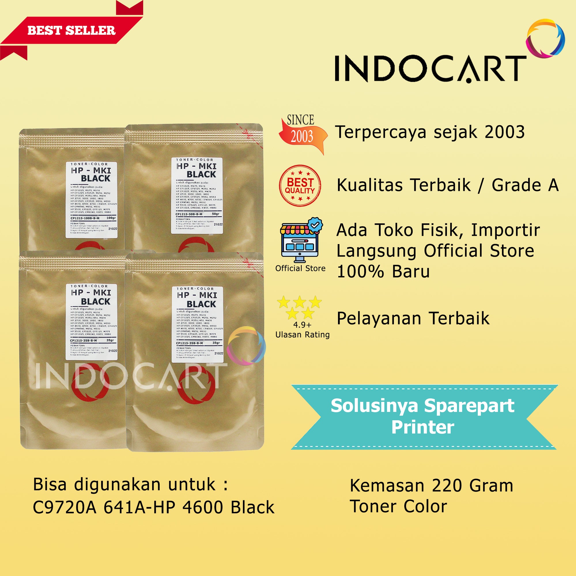 Serbuk Toner Warna Mitsubishi-827A 826A 645A 646A-HP M880 M855 5500 CM4540-Black (150gr-335gr)