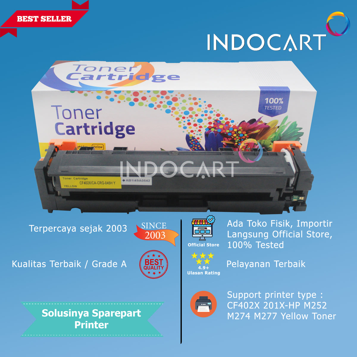 Toner Cartridge Compatible CF400X CF401X CF402X CF403X 201X-HP CLJ M252 M274 M277