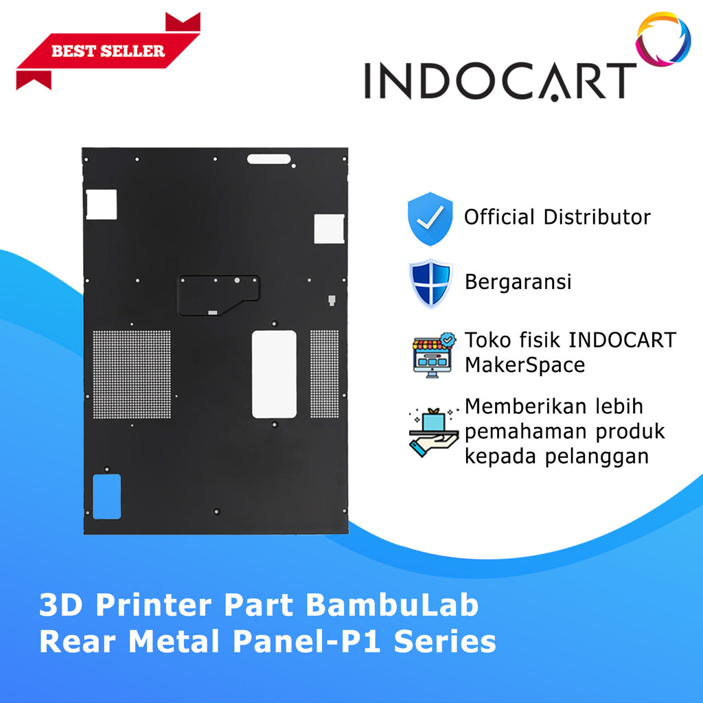 3D Printer Parts BambuLab Rear Metal Panel P1S