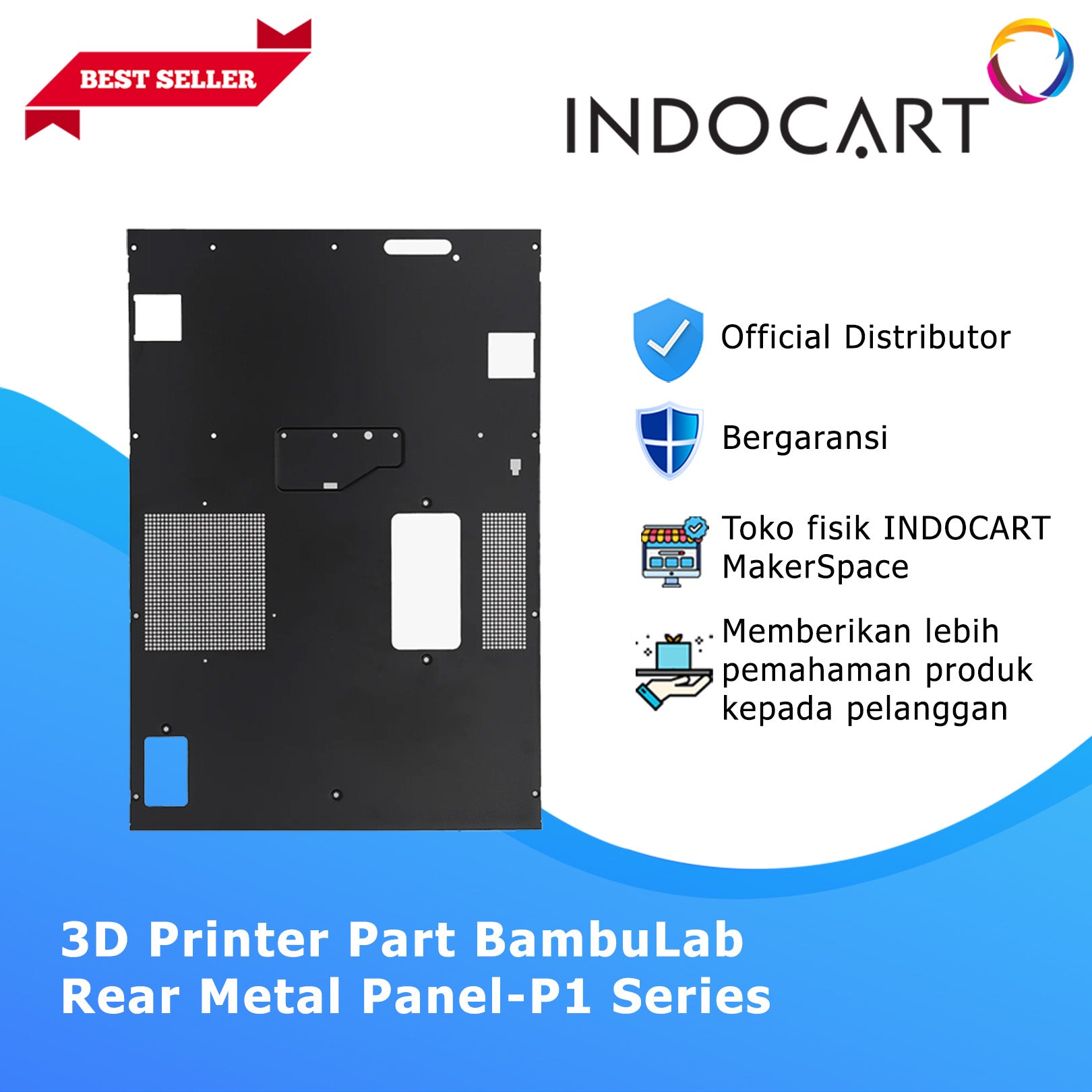 3D Printer Parts BambuLab Rear Metal Panel P1S