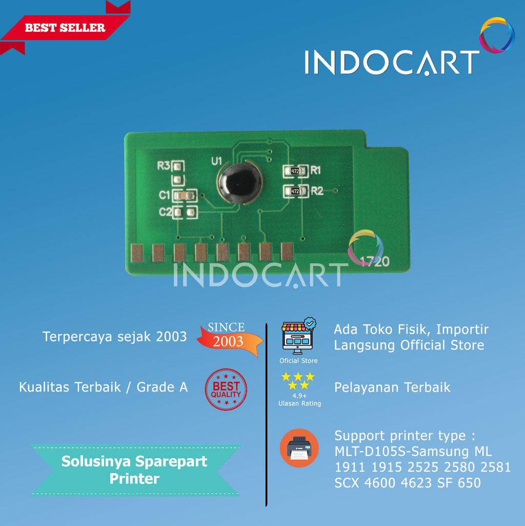 Chip MLT-D105S-Samsung ML 1911 1915 2525 2580 2581 SCX 4600 4623 SF 650-1K5