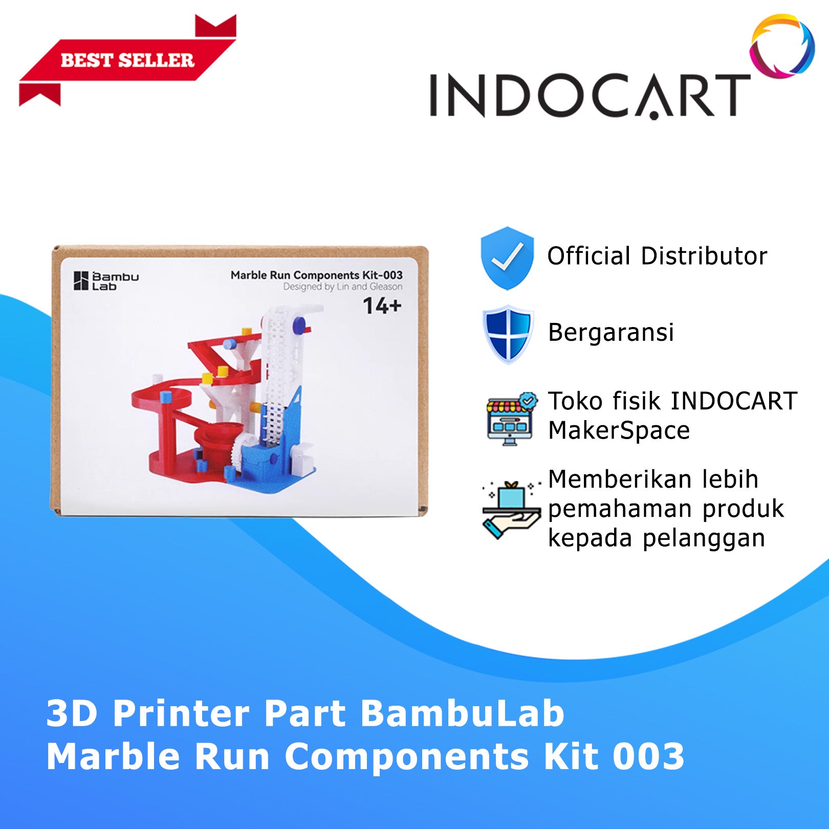 3D Maker's Supply Parts BambuLab Marble Run Components Kit 003