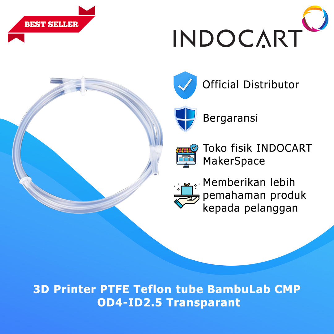3D Printer Parts BambuLab PTFE Teflon Tube OD4-ID2.5 1 Meter