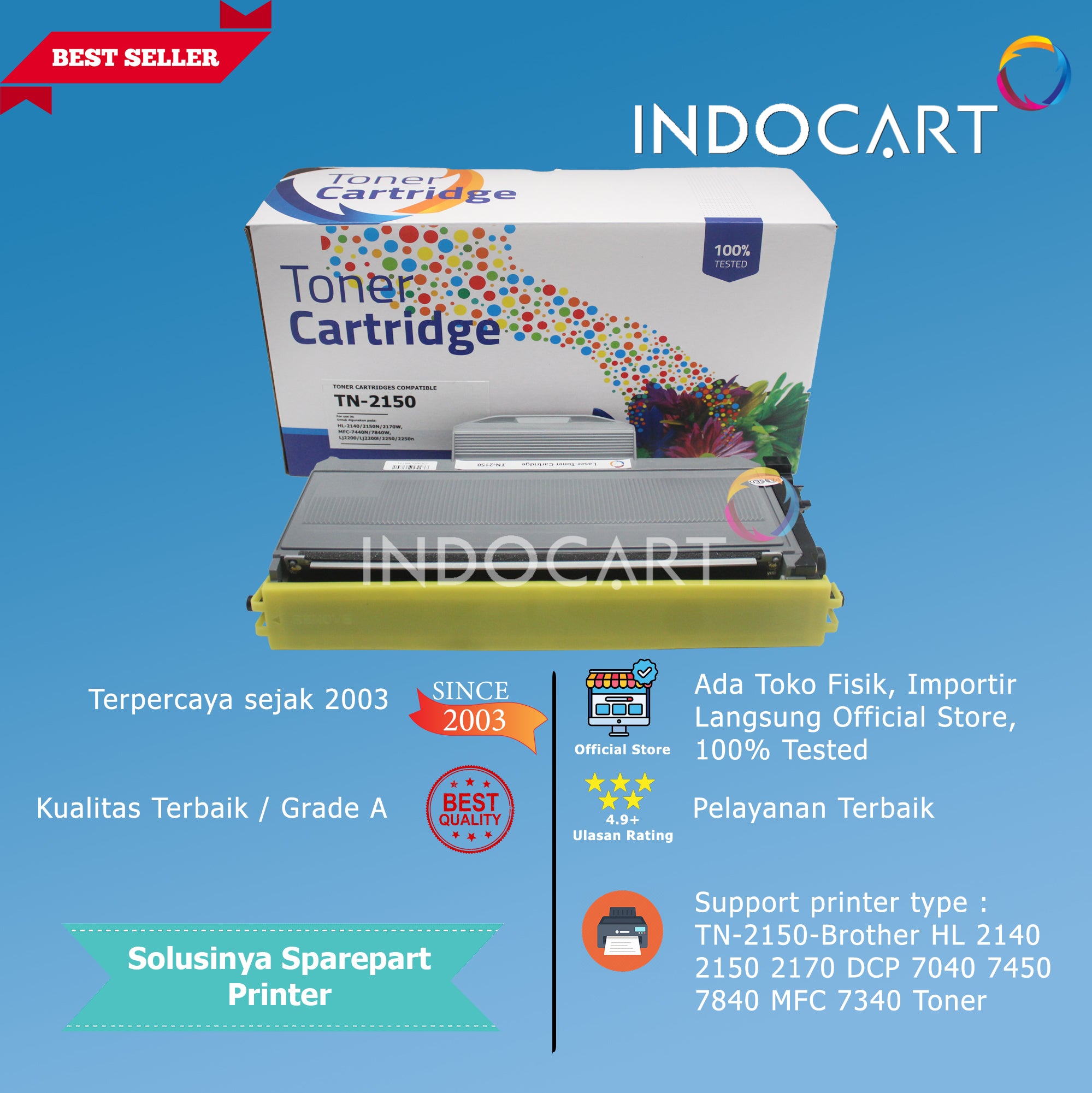 Toner Cartridge Compatible TN-2150-HL 2140 2150 2170 DCP 7040 7450 7840 MFC 7340