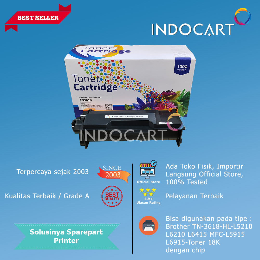 Toner Cartridge Compatible TN-3618 Untuk HL L5210 L6210 L6415 MFC-L5915 L6915-18K