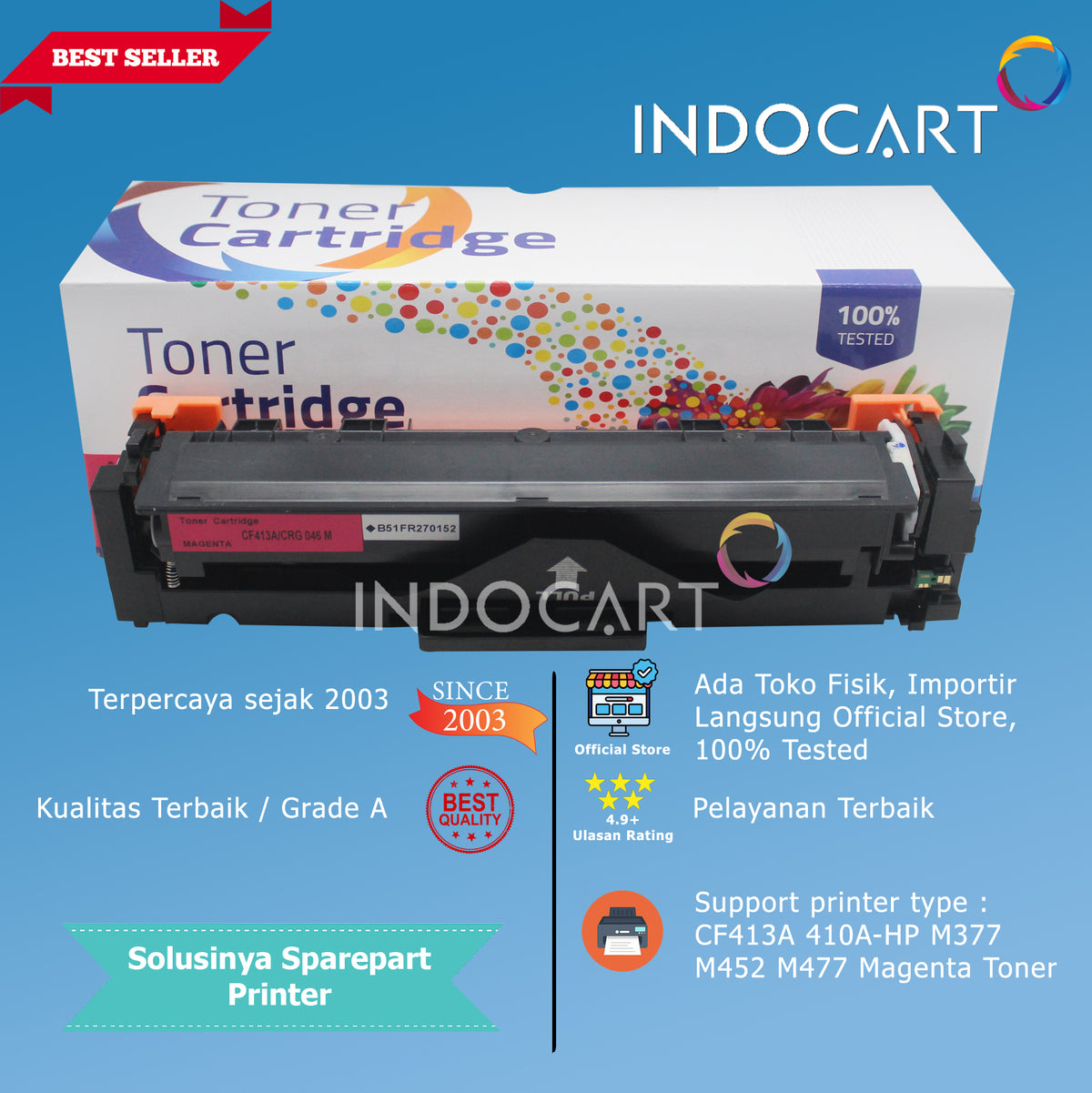 Toner Cartridge Compatible CF410A CF411A CF412A CF413A 410A-HP CLJ M377 M452 M477