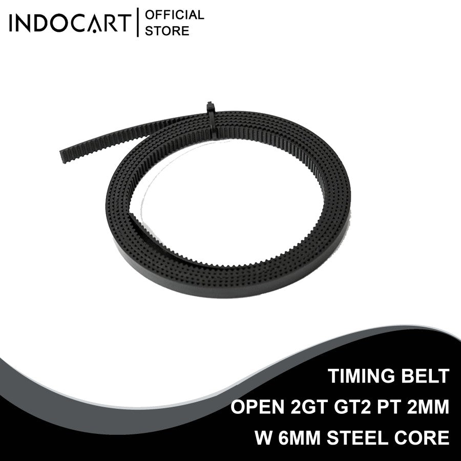 3D Printer Parts Timing Belt Open 2GT GT2 Pt 2mm W 6mm Steel Core