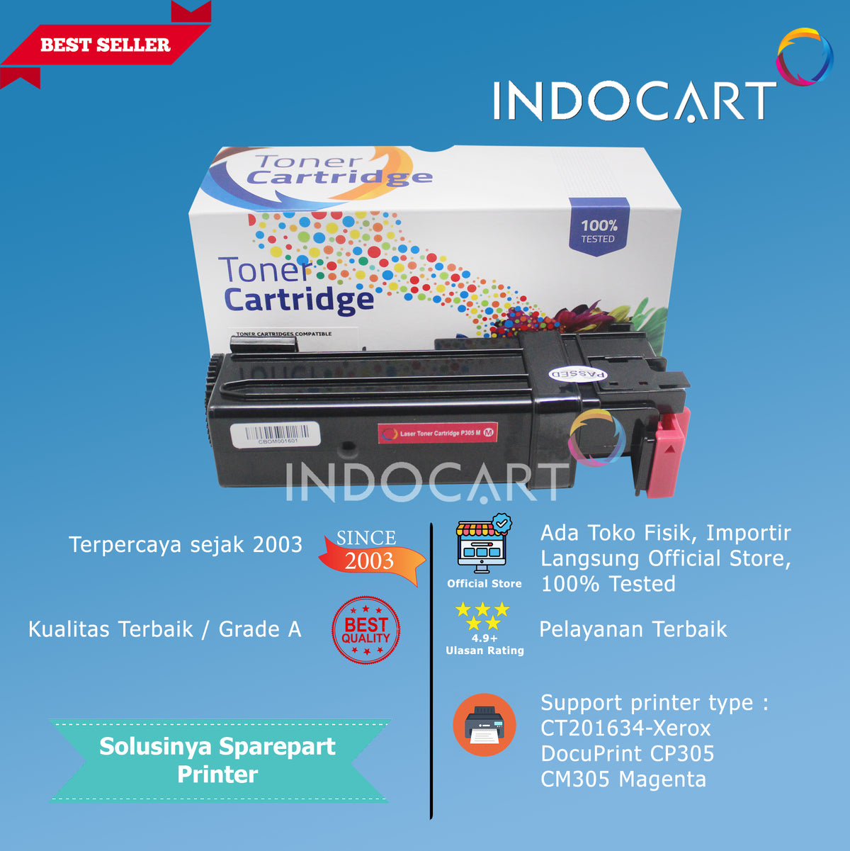 Toner Cartridge Compatible CT201632 CT201633 CT201634 CT201635-Xerox DocuPrint CP305 CM305