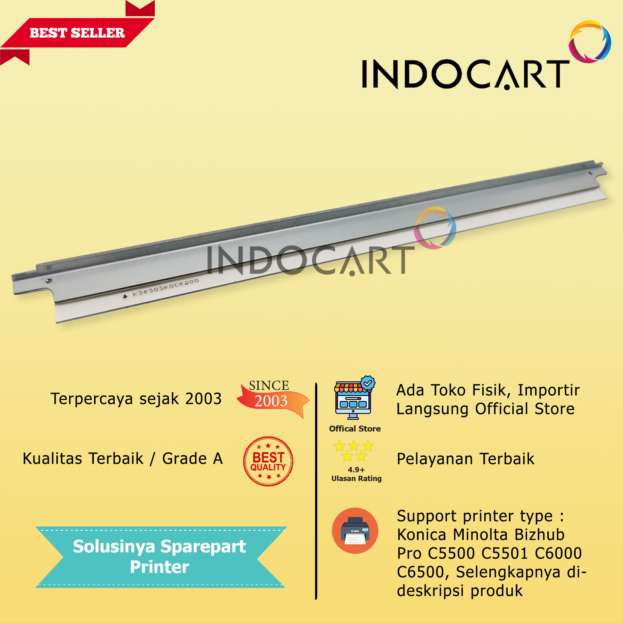 Wiper Blade Kuroki-Konica Minolta Bizhub Pro C65 C5500 C5501 C6000 PRESS C6000 C7000 C70