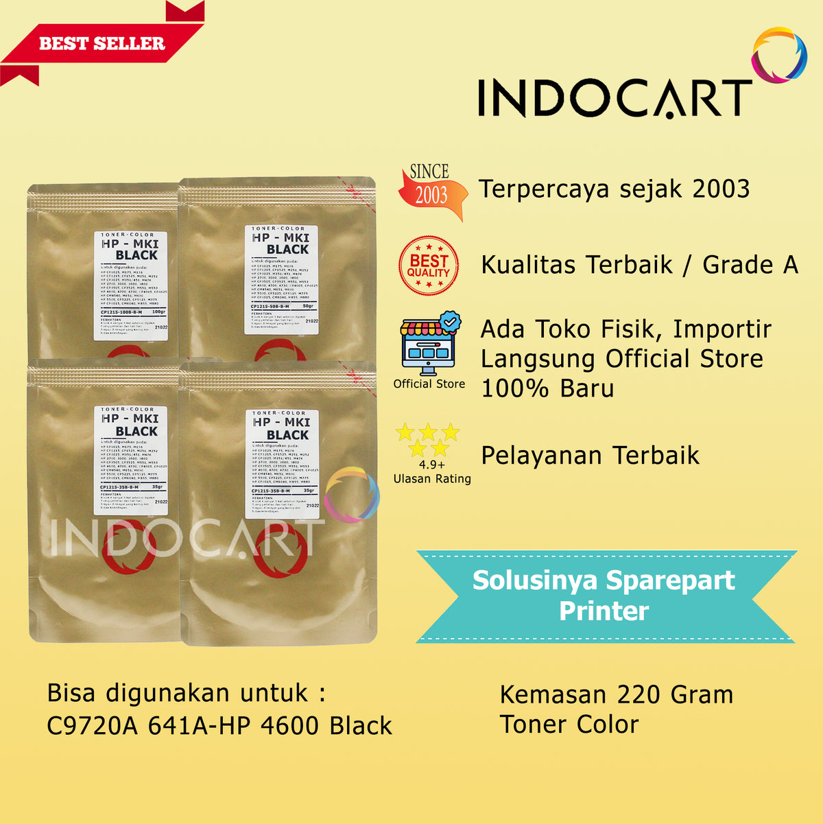 Serbuk Toner Warna Mitsubishi-131A 655A 658A 659A-HP M251 M276 M652 M653 M751 M776-Black (150gr-335gr)