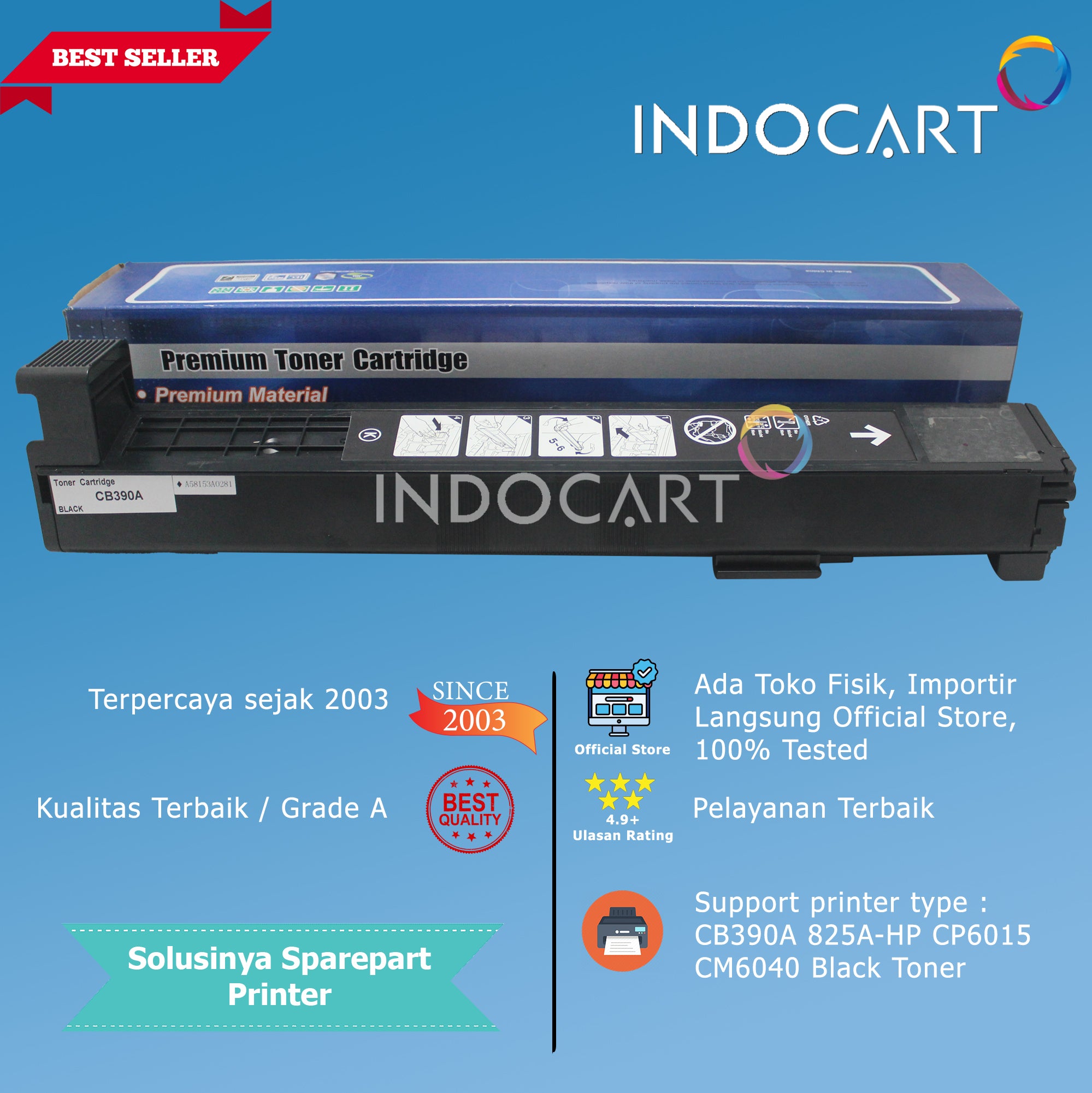 Toner Cartridge Compatible CB390A 825A CB381A CB382A CB383A 824A-HP CLJ CP6015 CM6040