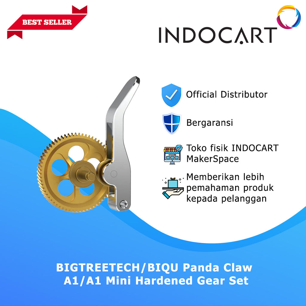 3D Printer Parts BigTreeTech/BIQU Panda Claw Hardened Gear Set Golden Nano-Coated BambuLab A1 Series