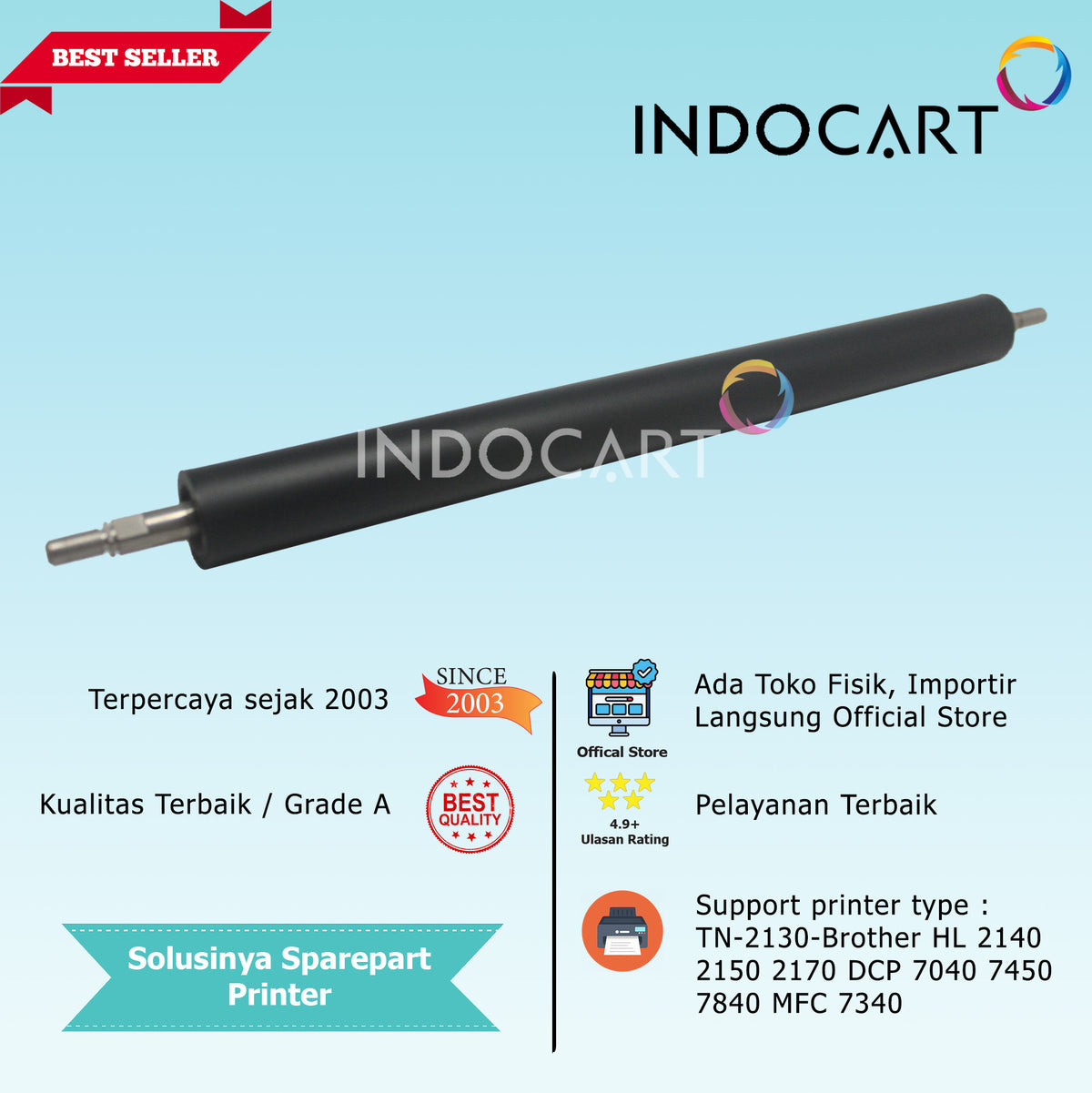 Developer Roller TN2130 TN-2130-HL 2140 2150 2170 DCP 7040 7450 7840 MFC 7340