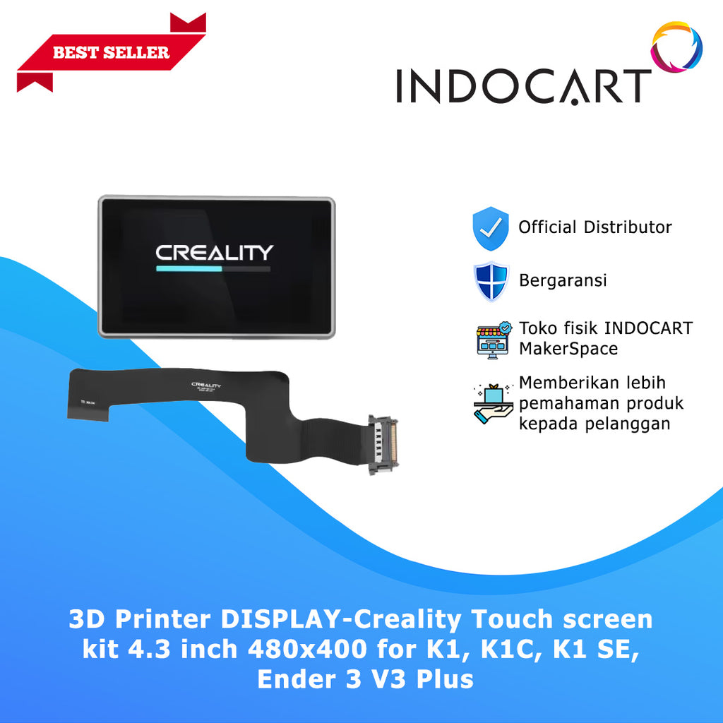 3D Printer Parts Creality OEM Display Touch Screen Kit 4.3 Inch 480X400 Creality K1/K1C/E3V3Plus/K1SE
