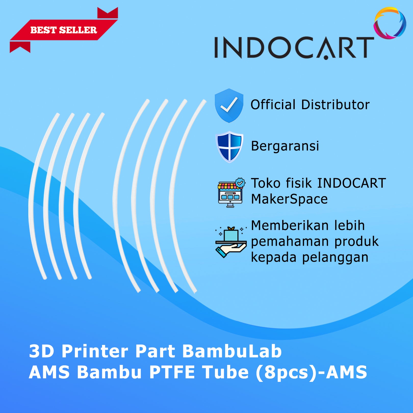 3D Printer Parts BambuLab AMS Bambu PTFE Tube 8Pcs BambuLab P1/X1C