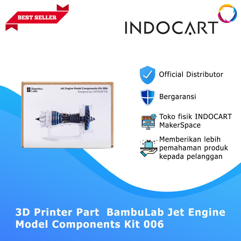 3D Maker's Supply Parts BambuLab Jet Engine Model Components Kit 006