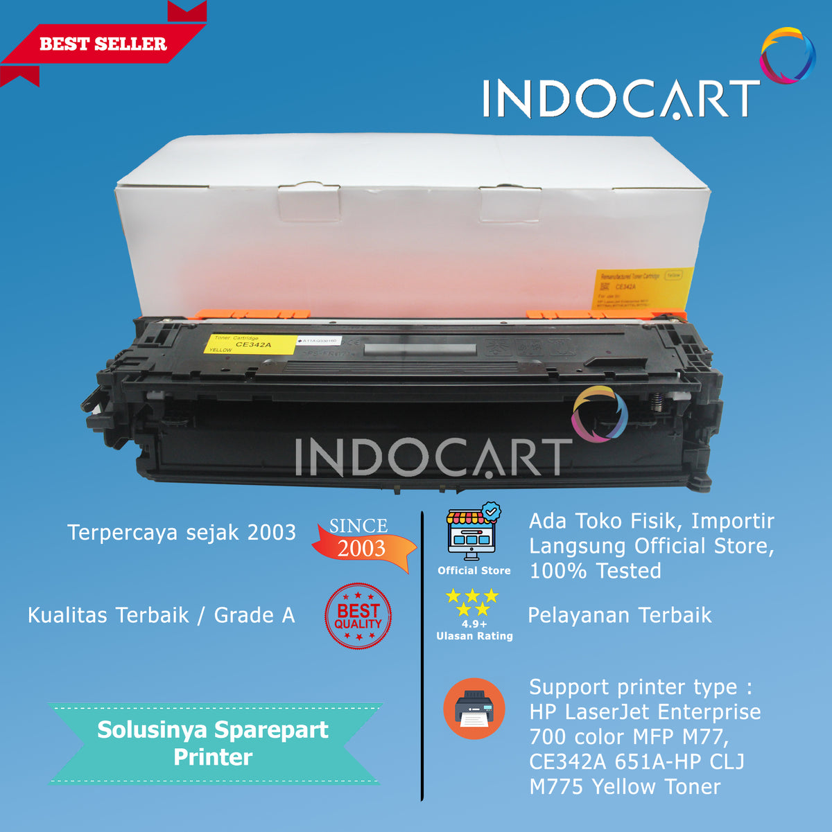 Toner Cartridge Compatible CE340A CE341A CE342A CE343A 651A-HP M775