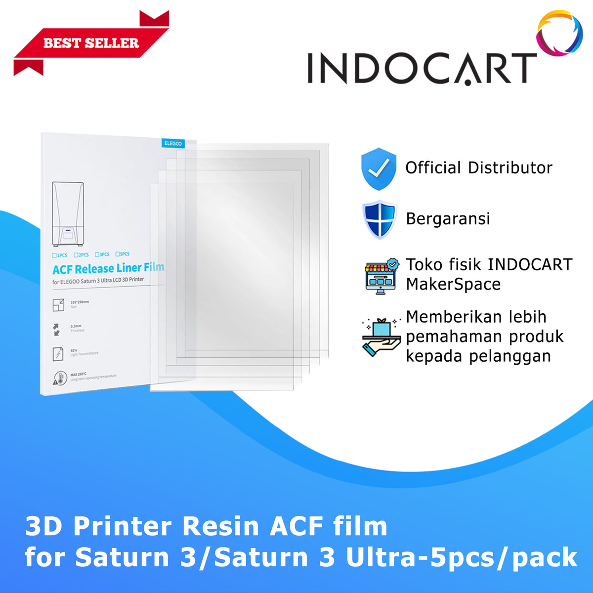 3D Printer Parts Elegoo OEM ACF Film Elegoo Saturn 3/3 Ultra 5Pcs/Pack