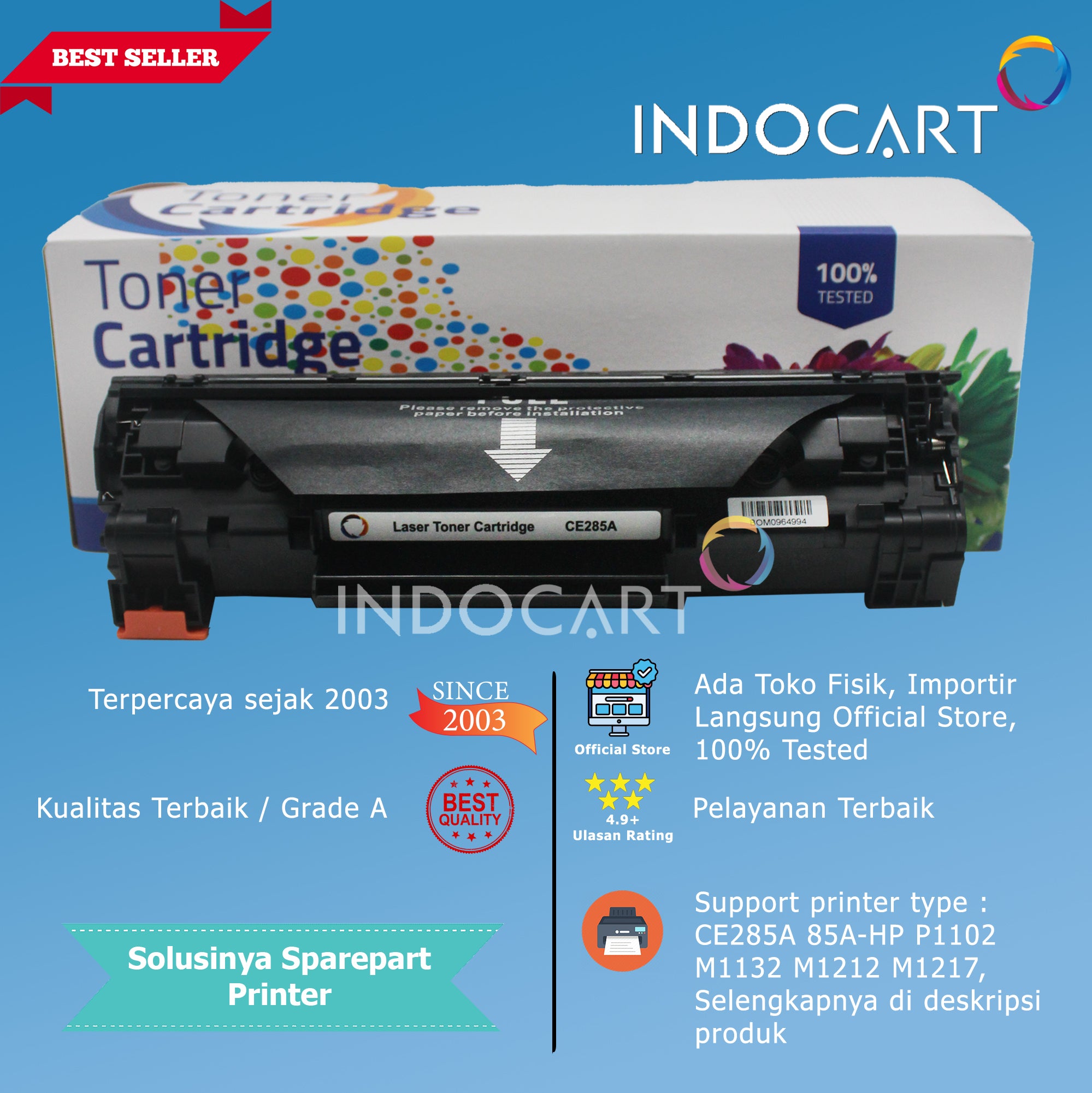 Toner Cartridge Compatible CE285A 85A-HP LaserJet P1102 M1132 M1212 M1217