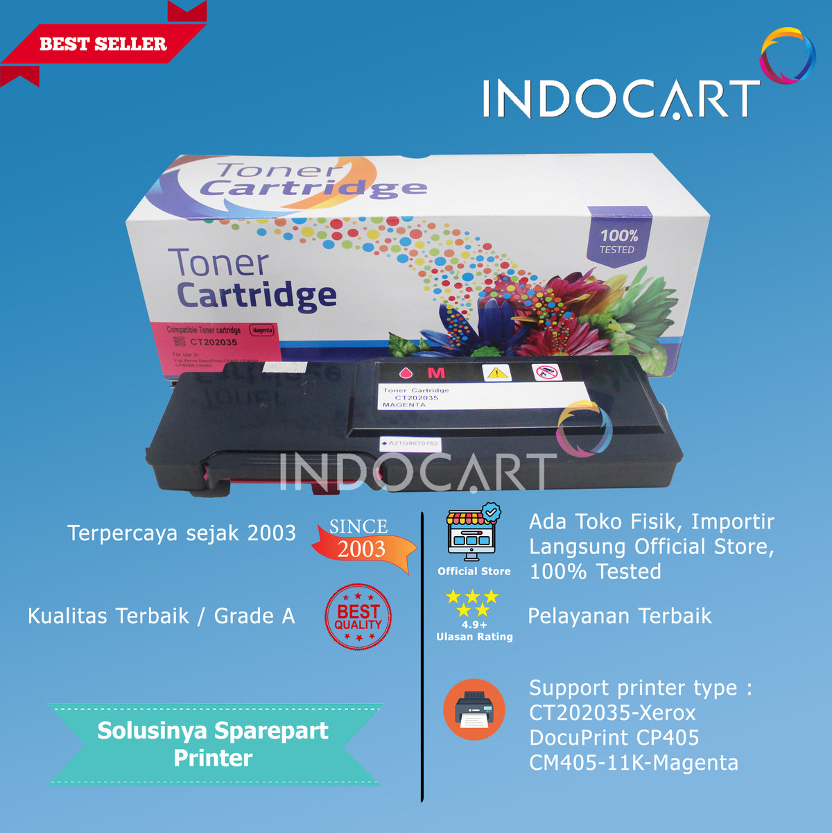 Toner Cartridge Compatible CT202033 CT202034 CT202035 CT202036-Xerox DocuPrint CP405 CM405