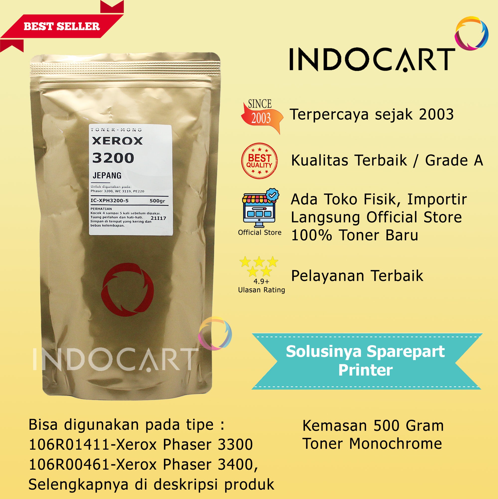 Serbuk Toner Jepang CWAA0805 CWAA0763-Xerox Phaser 3140 3155 3160 3435