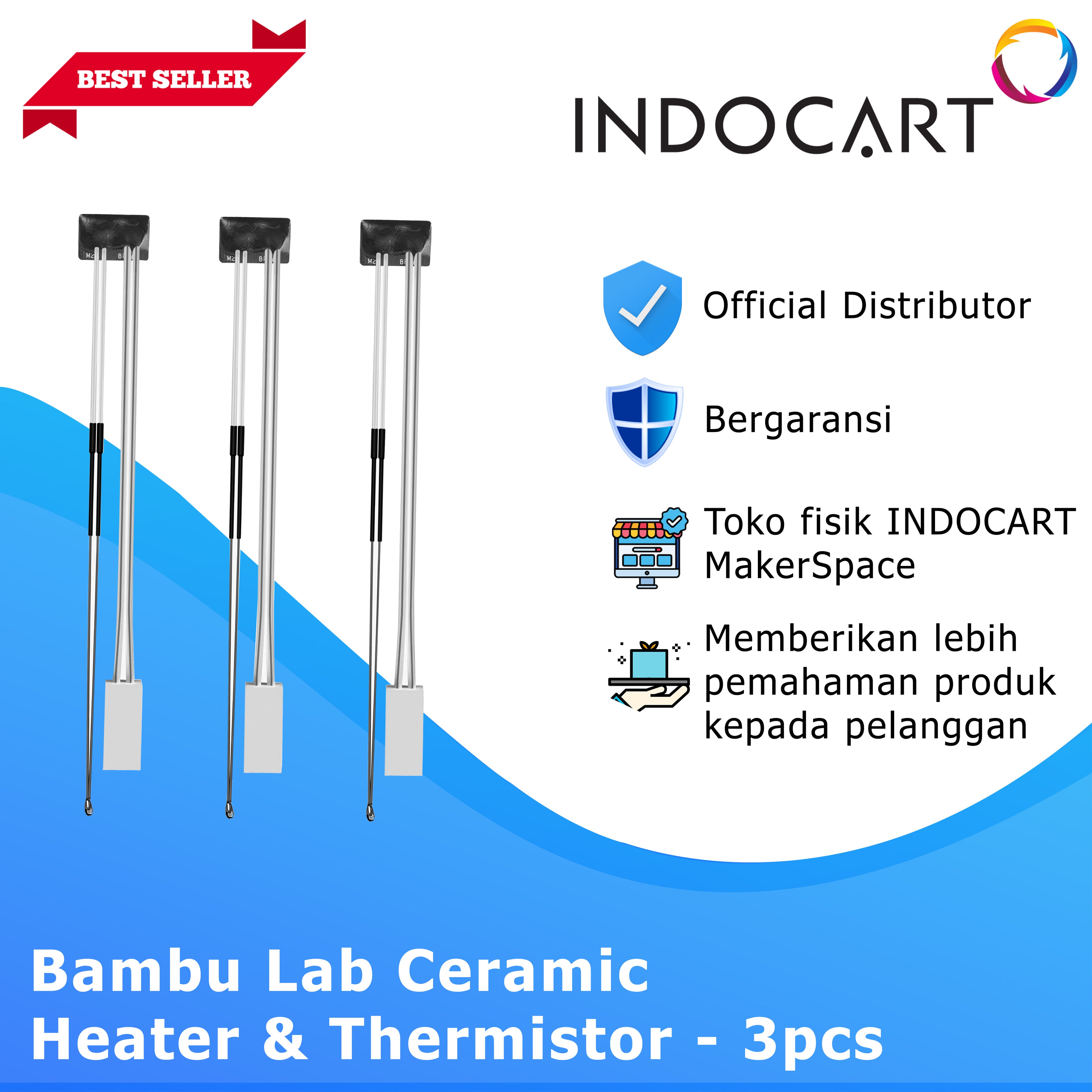 3D Printer Parts BambuLab Hotends Ceramic Heater & Thermistor-3Pcs BambuLab P1 Series