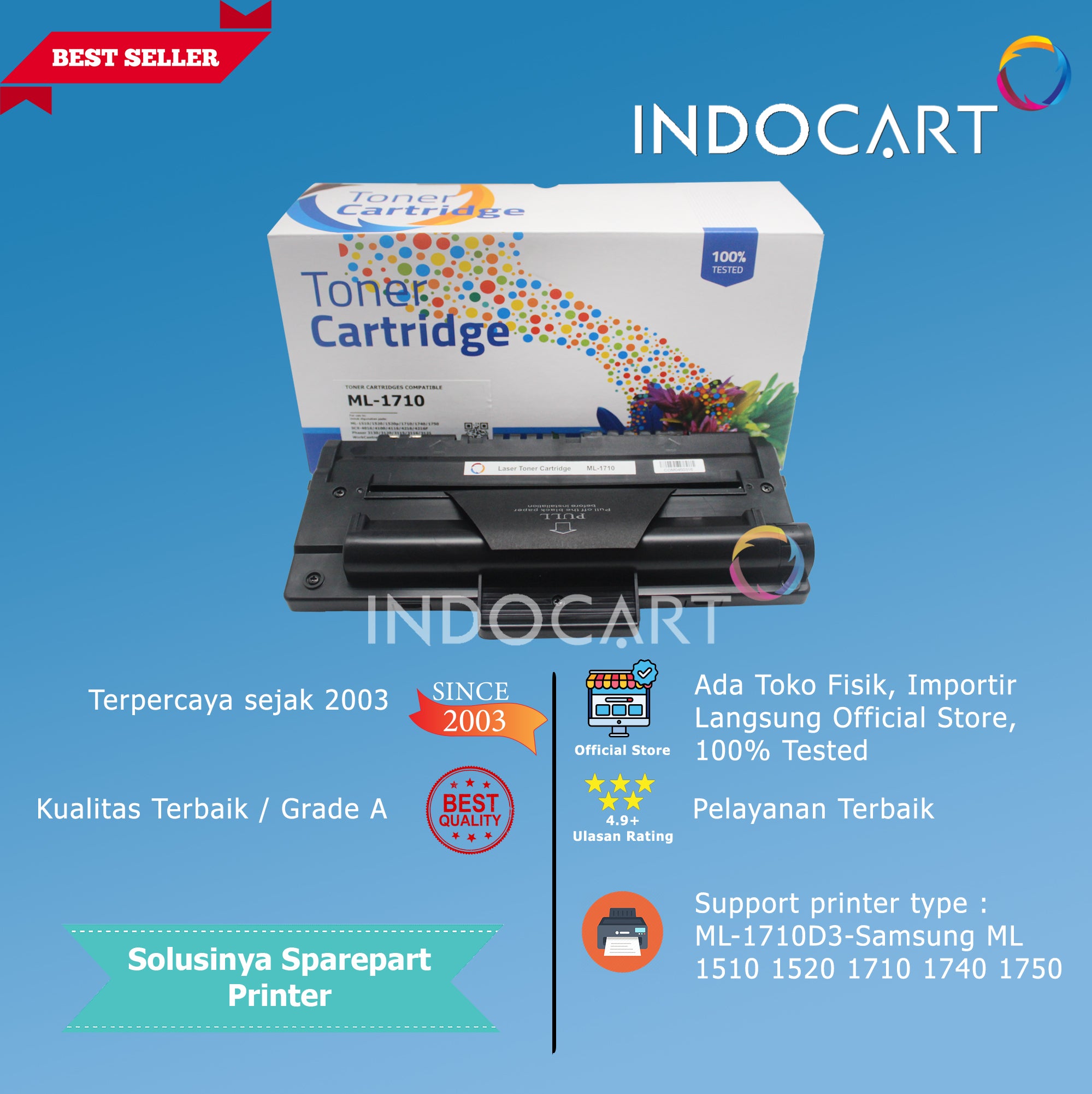Toner Cartridge Compatible ML-1710D3-Samsung ML 1510 1520 1710 1740 1750