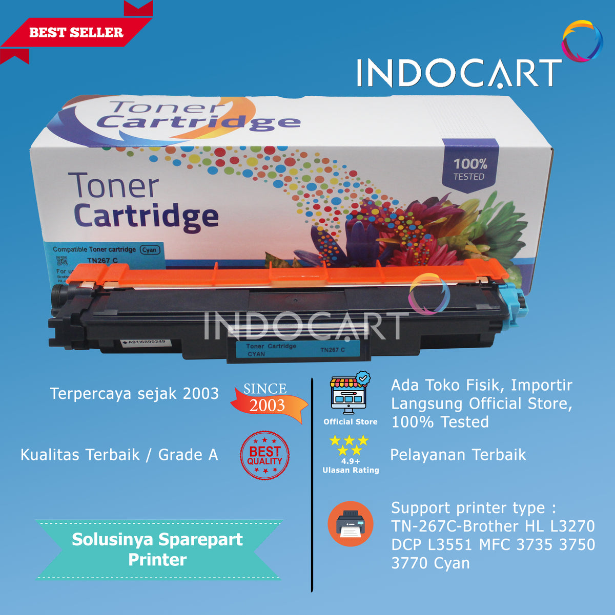 Toner Cartridge Compatible TN-267-HL L3270 DCP L3551 MFC 3735 3750 3770