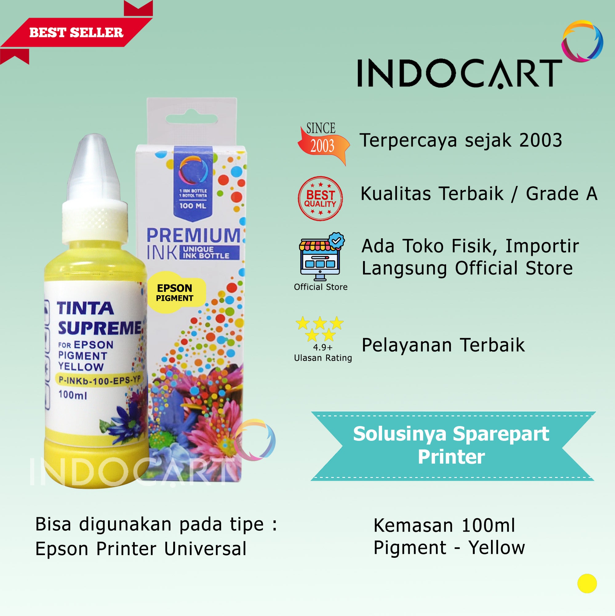 Tinta Refill Printer Epson Pigment Ink 100ml-Dengan Dus