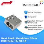 3D Printer Parts Creality OEM Heat Block 20×20×10 Al6063 Aluminium MK8 Creality Ender 2Pro/3/3Pro/3S/3V2