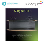 3D Printer Filament PolyMaker Fiberon PPS GF20 Glass Fiber Polyphenylene Sulfide Grey 1.75mm 500gr
