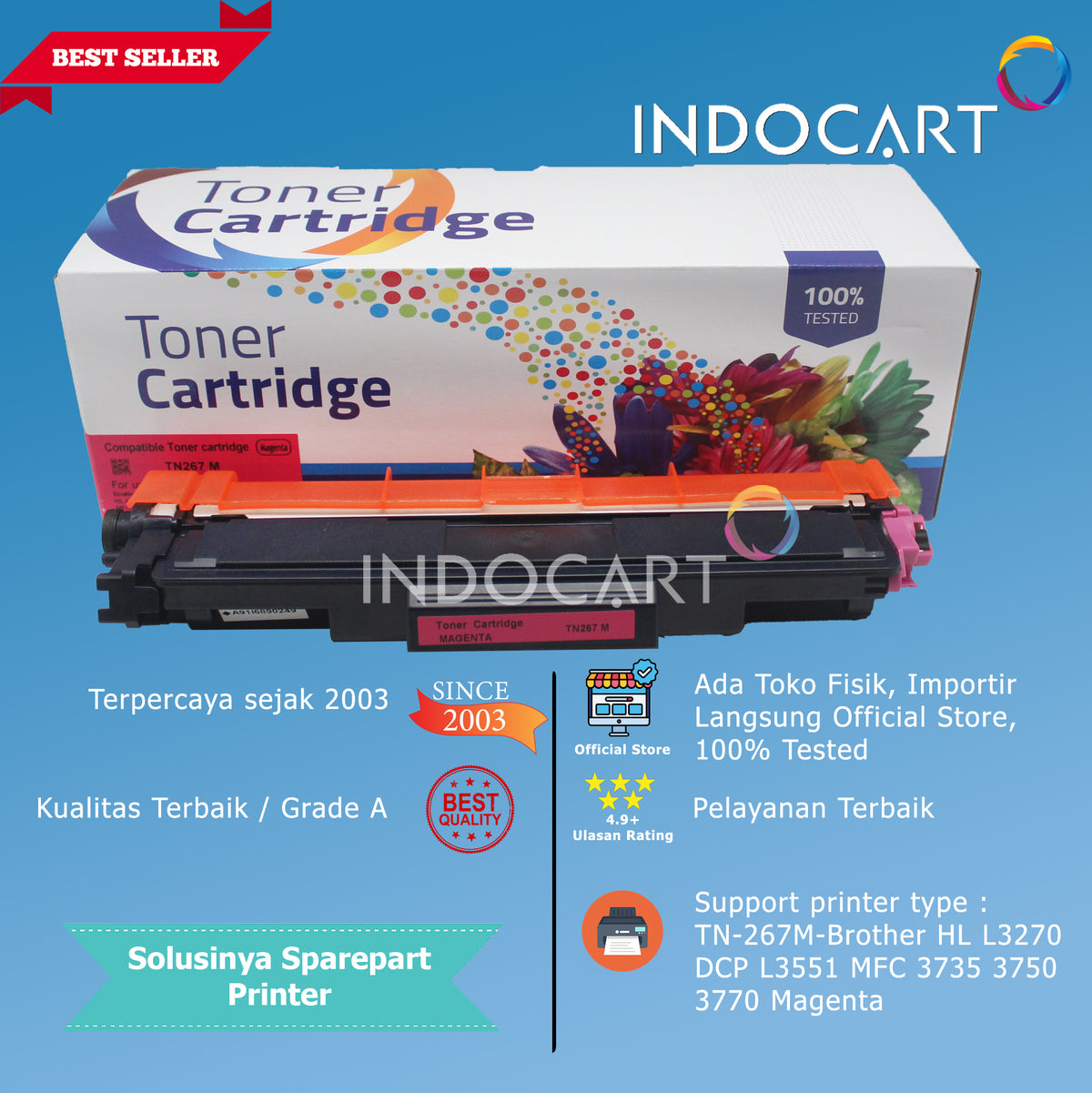 Toner Cartridge Compatible TN-267-HL L3270 DCP L3551 MFC 3735 3750 3770