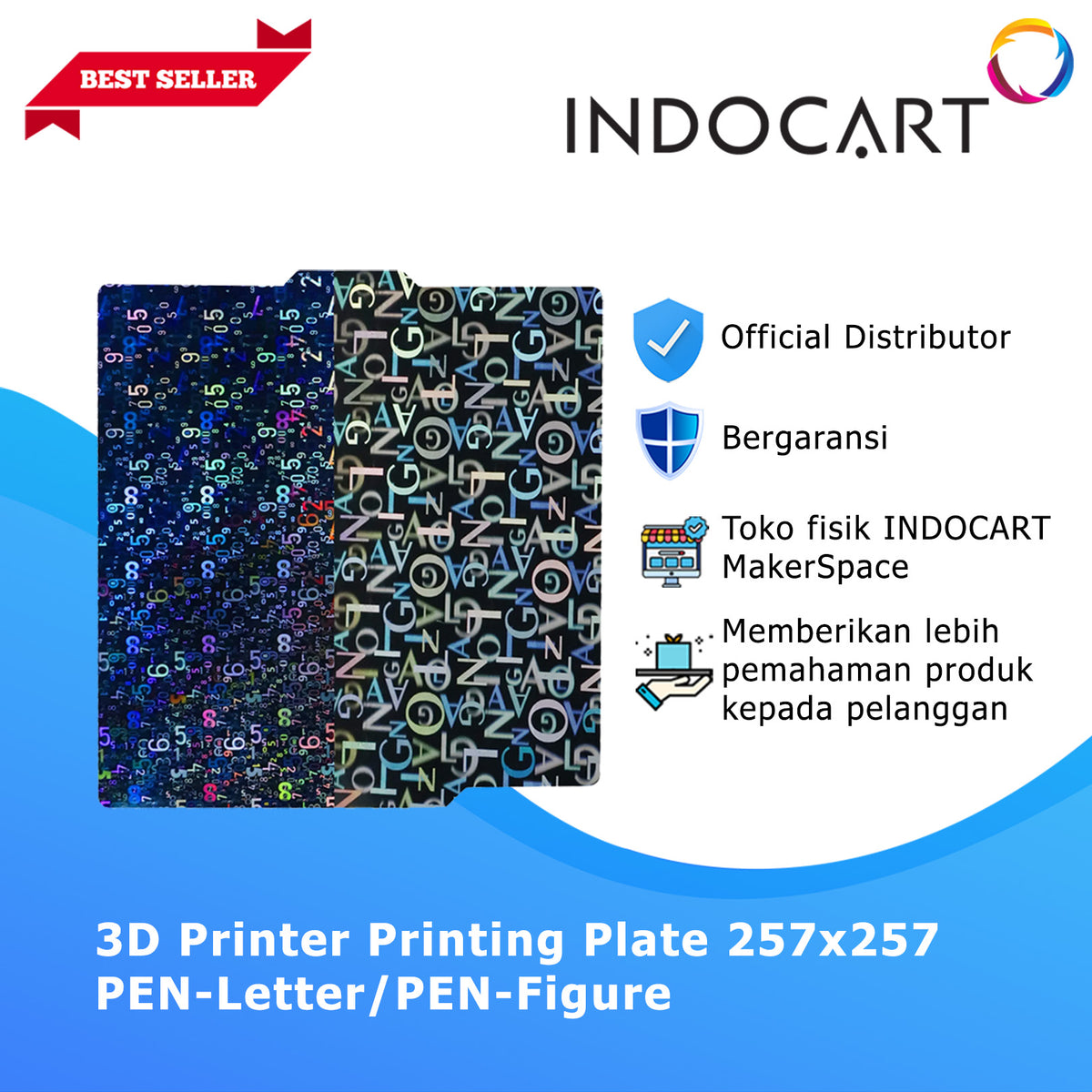 3D Printer Parts BambuLab Printing Plate 257x257mm Dual Side Variation A1,P1S,P2S,X1C,X1E