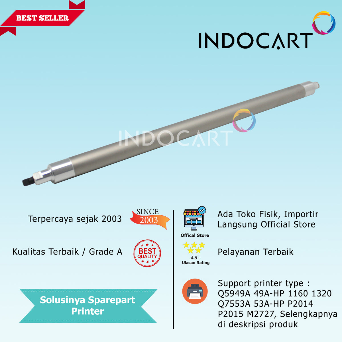 Magnet Roller Complete Perak 49A 05A 53A-HP LaserJet 1160 1320 P2035 2055 2014 2015 M2727
