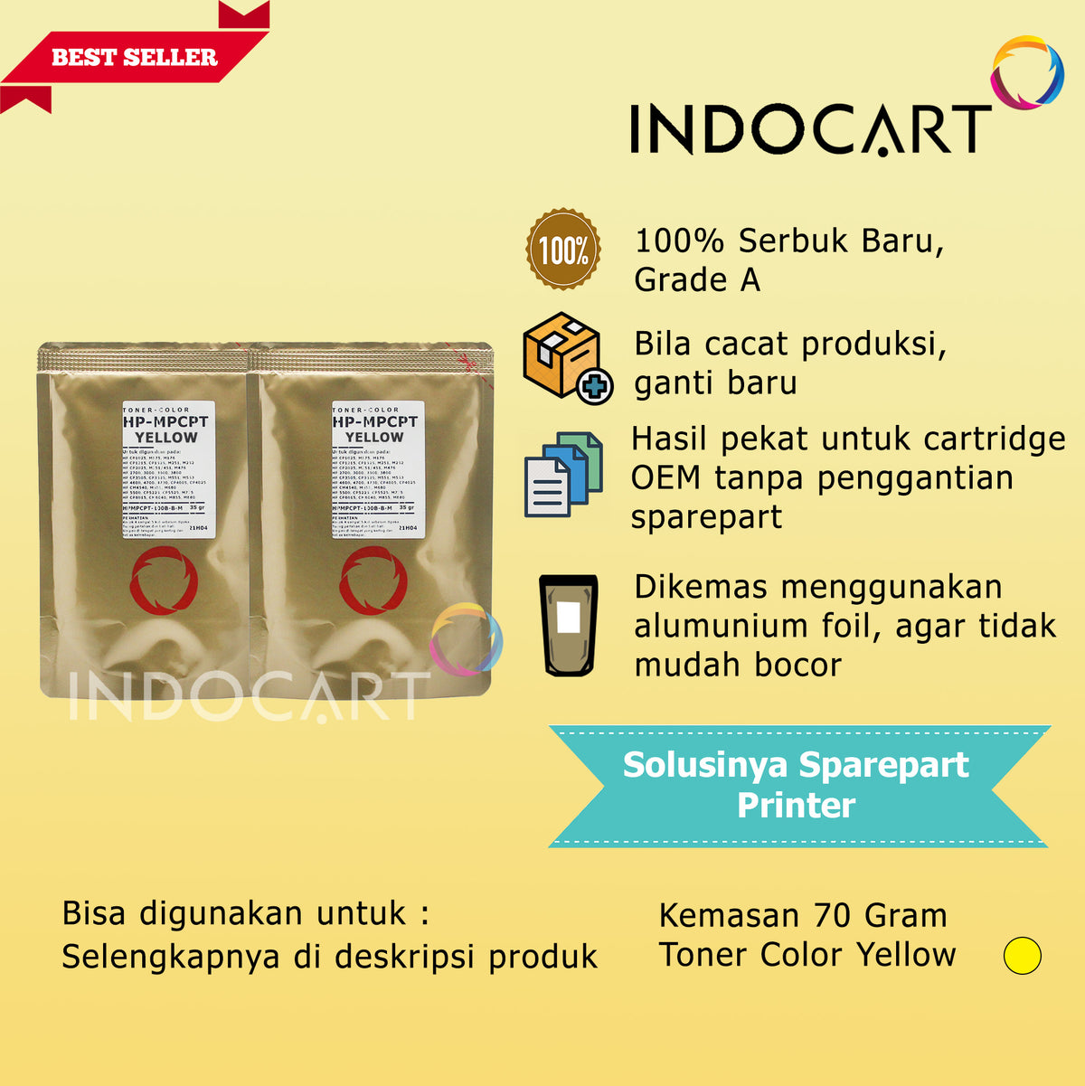 Serbuk Toner Warna MPCPT 652A 653A 654A-HP LaserJet M680 M651 (35gr-200gr)