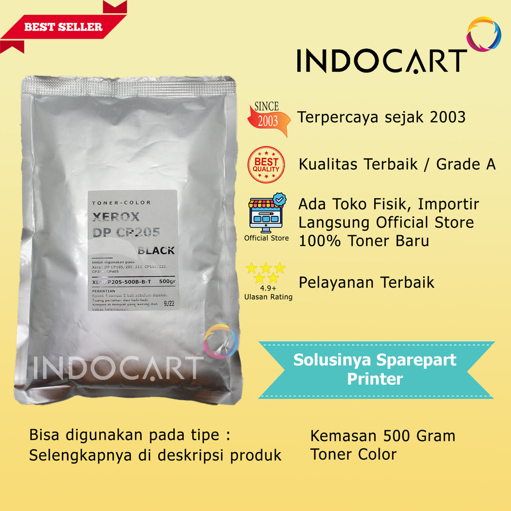Serbuk Toner Warna Jepang-Xerox DocuPrint CP105 CP205 CP215 CM205 CM215-500gr