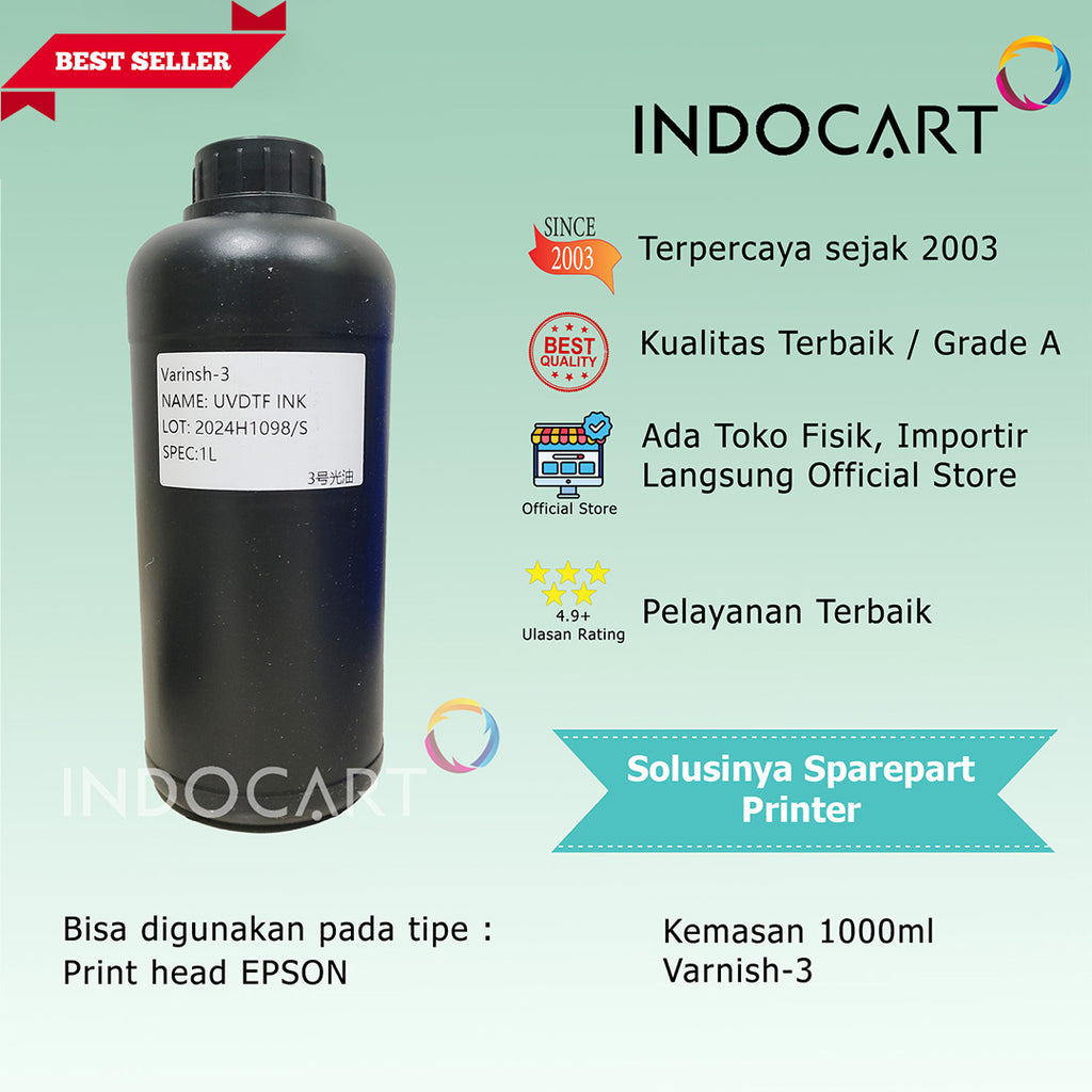 Tinta Varnish 3 UV DTF Epson Direct Transfer Film Premium Ink-1Kg