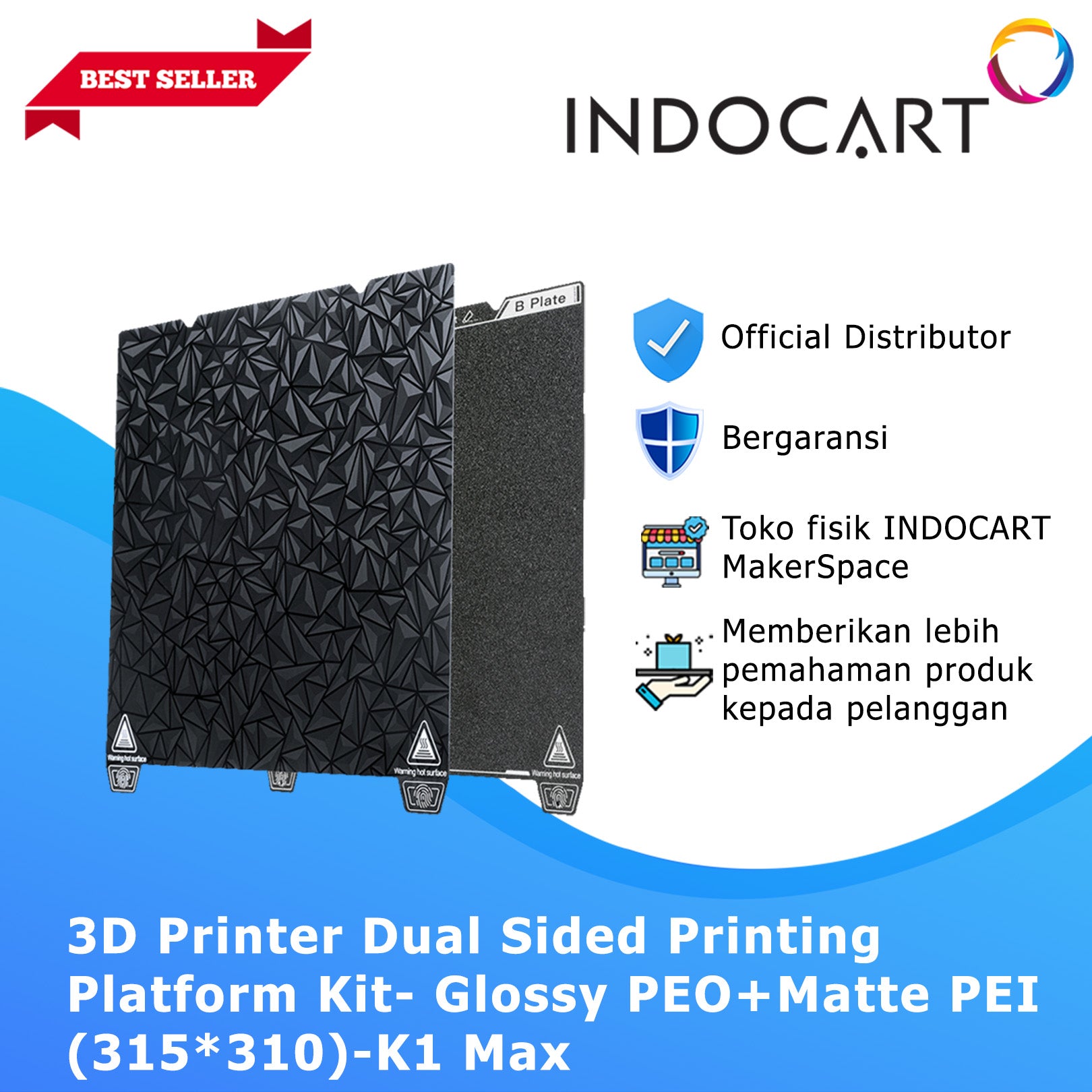 3D Printer Parts Creality OEM Dual Sided Printing Platform Kit Glossy PEO+Matte PEI Creality Ender 3V3Plus/K1Max