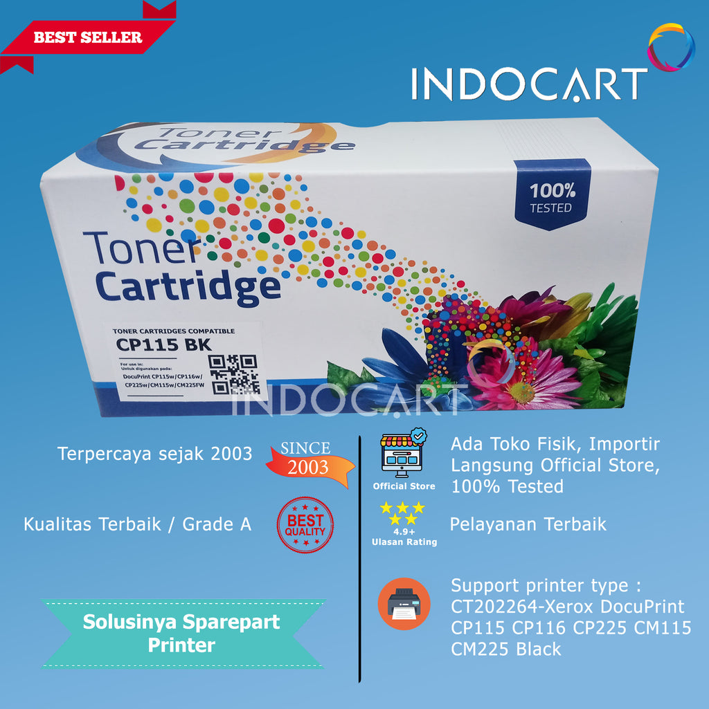 Toner Cartridge Compatible CT202264 CT202265 CT202266 CT202267-Xerox CP115 CP225 CM115 CM225