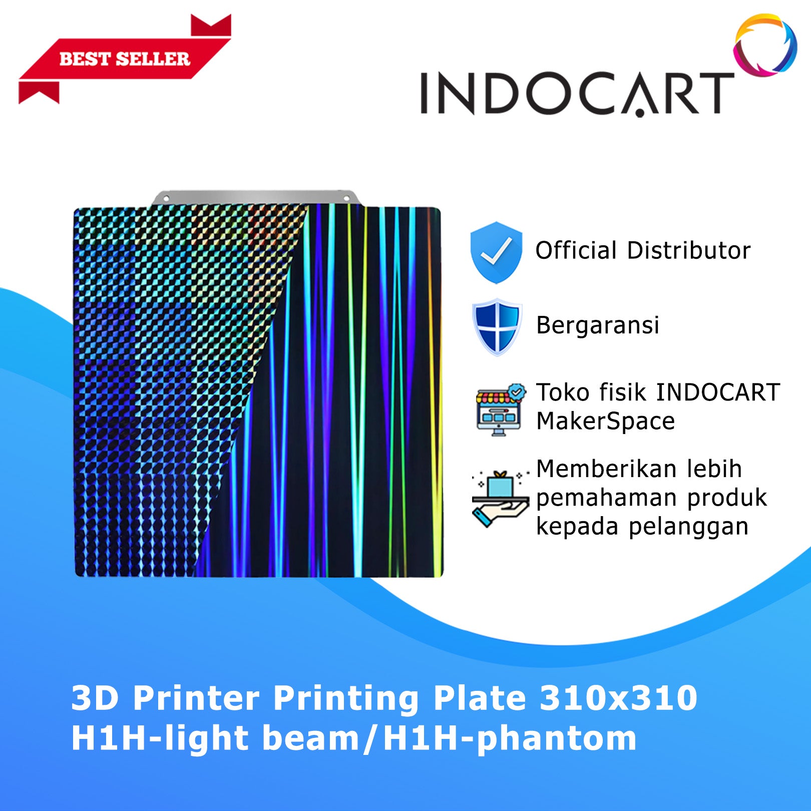 3D Printer Parts Printing Plate Kit Dual Side Variaton Size 310x310mm