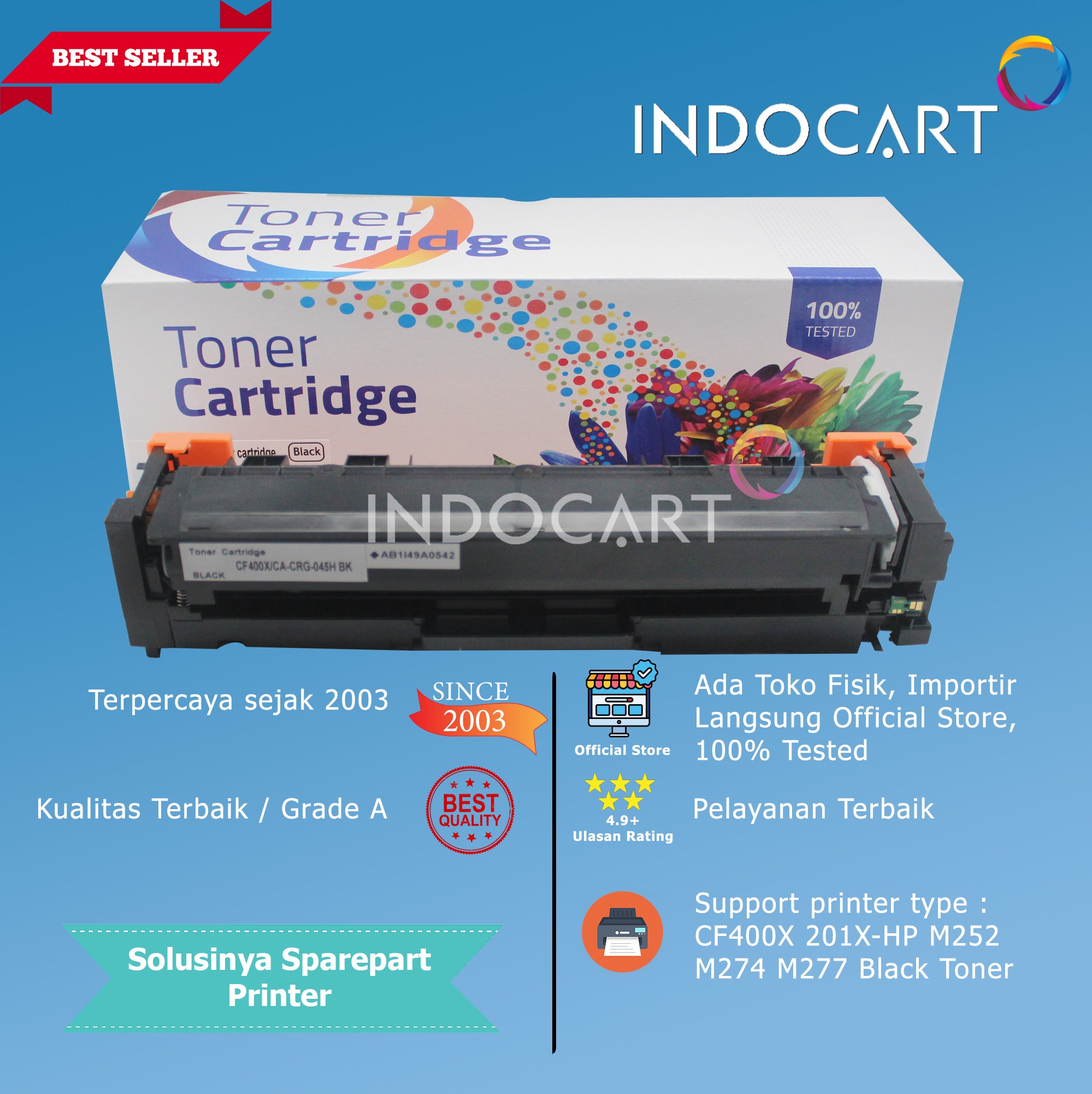Toner Cartridge Compatible CF400X CF401X CF402X CF403X 201X-HP CLJ M252 M274 M277