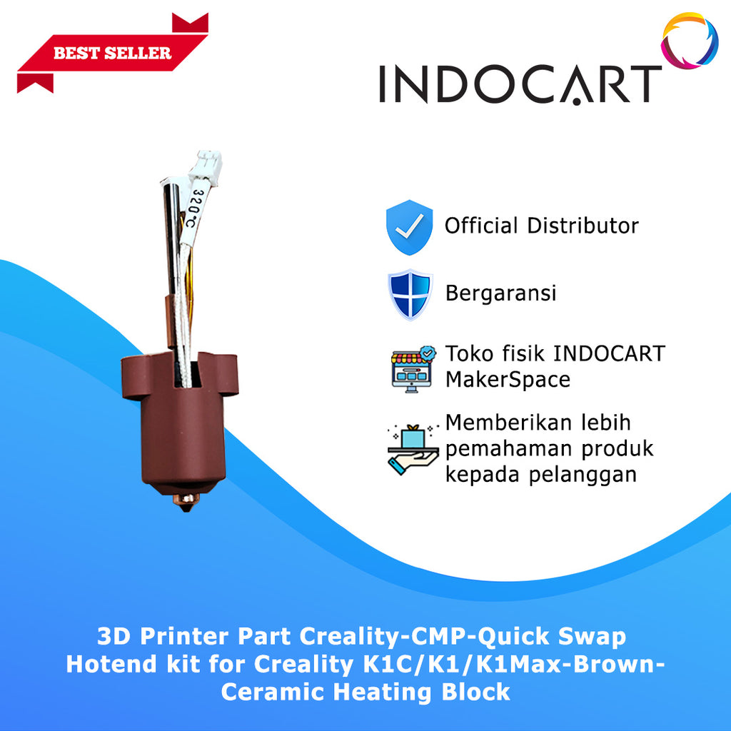 3D Printer Parts Creality Compatible Quick Swap Hotend Kit with Brown Ceramic Heating Block Creality K1C/K1/K1Max