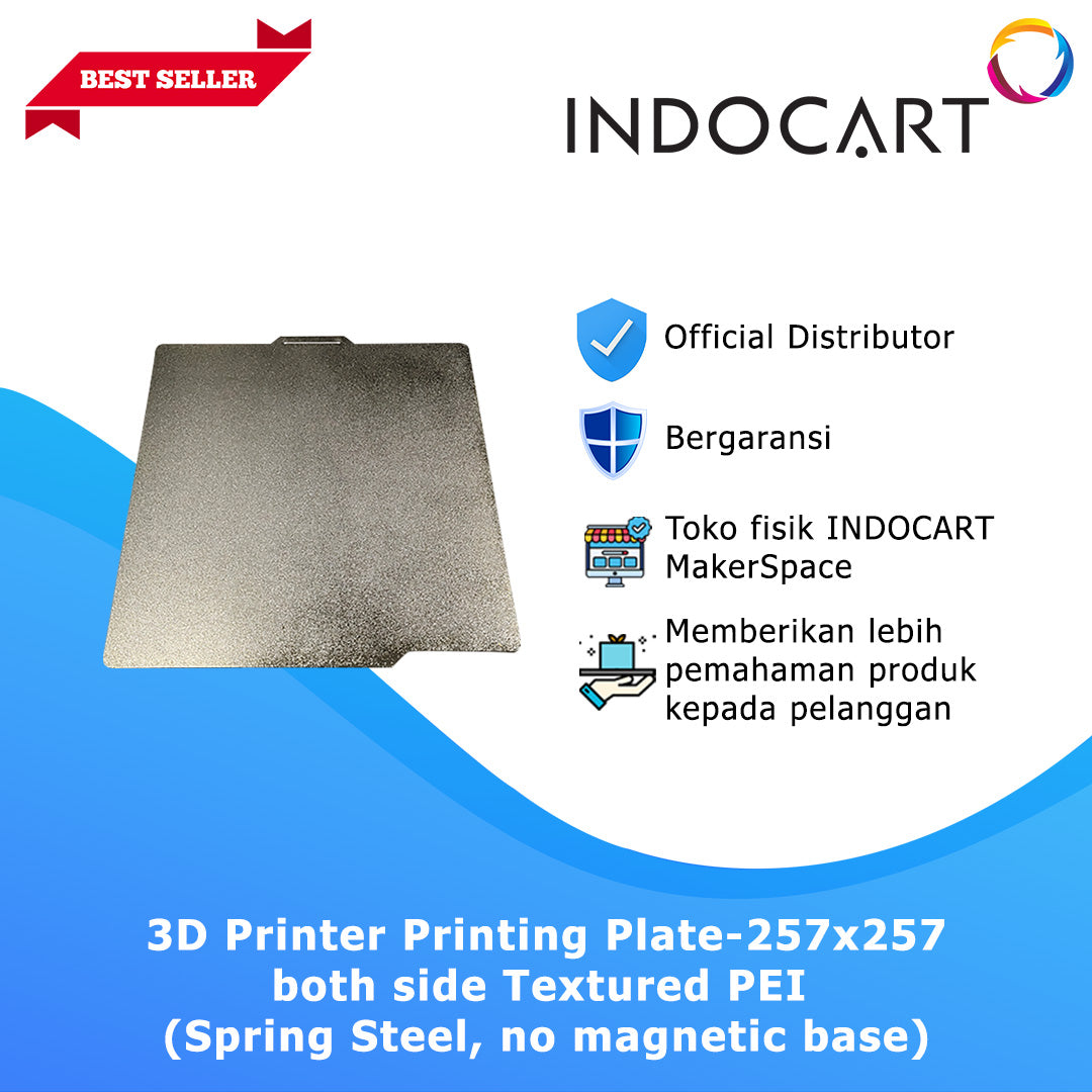 3D Printer Parts BambuLab Printing Plate Both Side Textured PEI (Spring Steel, No Magnetic Base) A1 Mini,A1,P1S,P2S,X1C,X1E