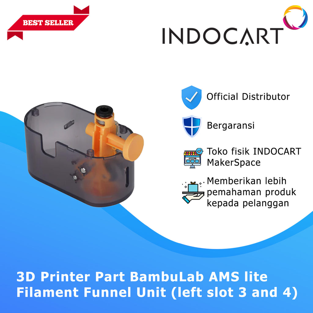 3D Printer Parts BambuLab AMS Lite Filament Funnel Unit-Right Slot 3 and 4