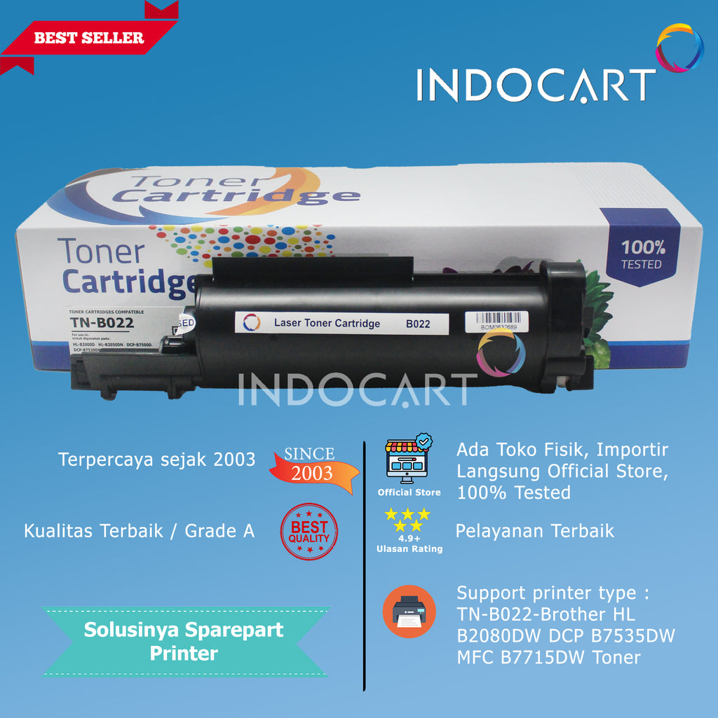 Toner Cartridge Compatible TN-B022-Brother HL B2080DW DCP B7535DW MFC B7715DW