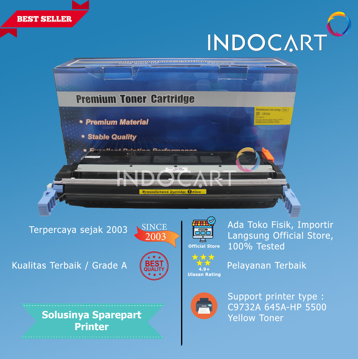 Toner Cartridge Compatible C9730A C9731A C9732A C9733A 645A-HP 5500