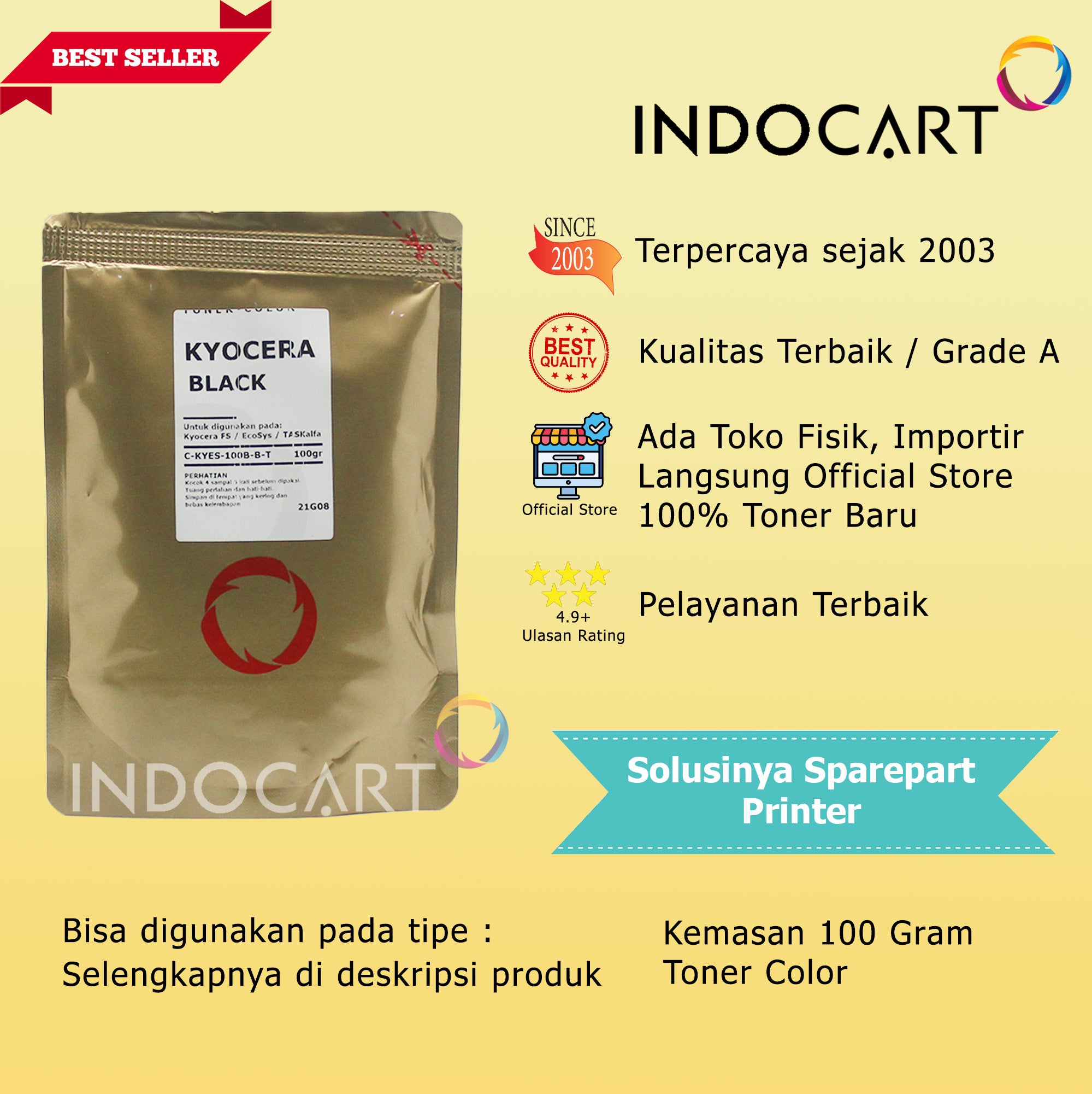 Serbuk Toner Warna Jepang-TK5144 TK-5144-ECOSYS M6530 M6030 P6130-100g