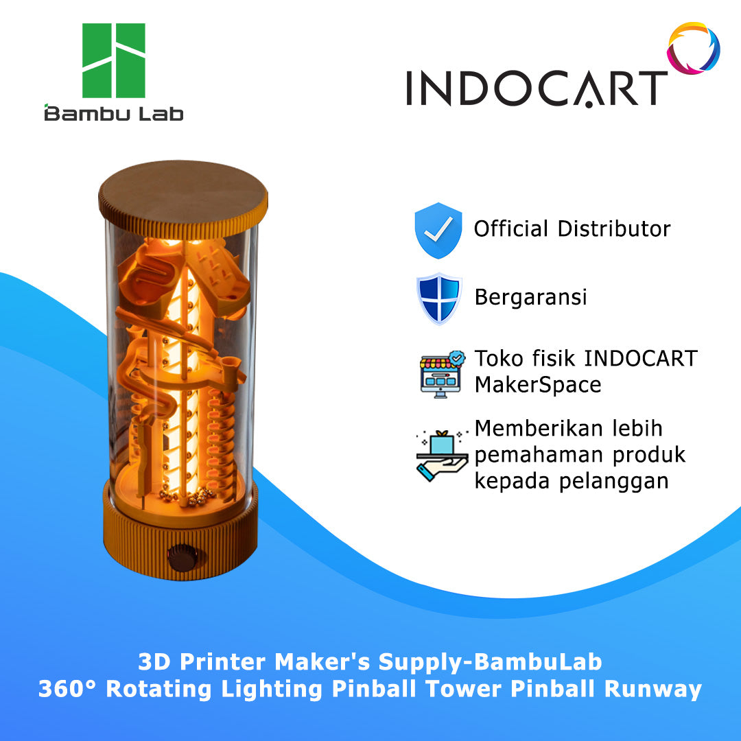 3D Printer Maker's Supply Parts BambuLab 360° Rotating Lighting Pinball Tower Pinball Runway